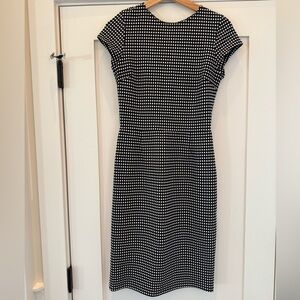 Love...ady Black and White Check Sheath Mini Dress